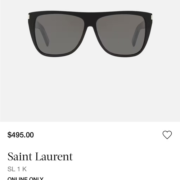 Saint Laurent Accessories - Saint Laurent Dark Frame Sunglasses